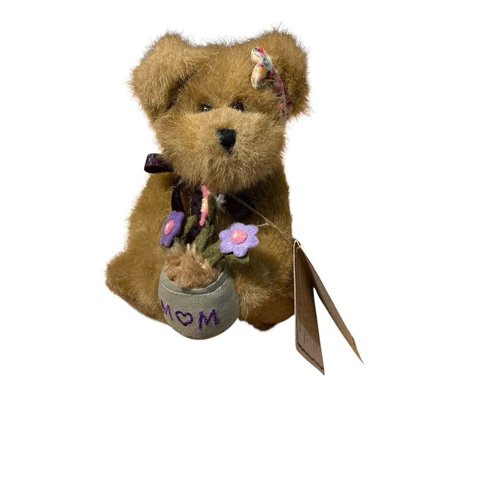 Boyd’s Bears RUTHIE #82524 Plush 6” w/Bow & Flower Pot‎ “Mom” 2003